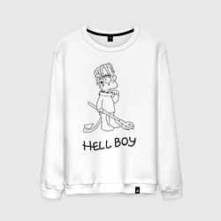 Свитшот хлопковый мужской Bart hellboy Lill Peep, цвет: белый