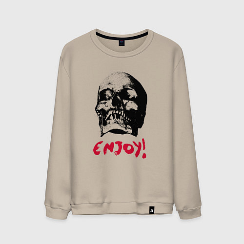 Мужской свитшот Depeche Mode - Enjoy skull / Миндальный – фото 1