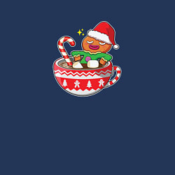 Свитшот хлопковый мужской Новогодний пряня, цвет: тёмно-синий — фото 2