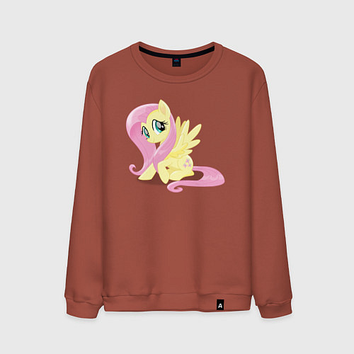 Мужской свитшот Флаттершай из My Little Pony в кино / Кирпичный – фото 1