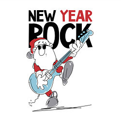 Свитшот хлопковый мужской New year - rock, цвет: белый — фото 2