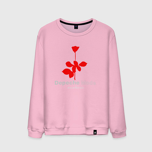 Мужской свитшот Depeche Mode - Violator rose logo / Светло-розовый – фото 1