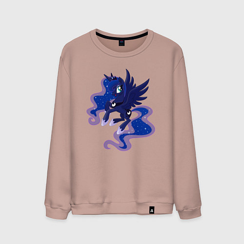 Мужской свитшот Принцесса Луна из My Little Pony в кино / Пыльно-розовый – фото 1