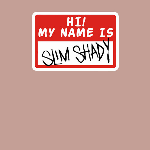 Мужской свитшот Hi my name is / Пыльно-розовый – фото 3