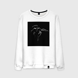 Свитшот хлопковый мужской Xo weeknd, цвет: белый