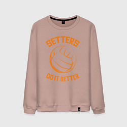 Свитшот хлопковый мужской Setters do it better, цвет: пыльно-розовый