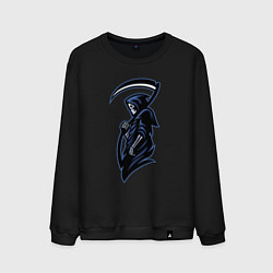 Свитшот хлопковый мужской Grim reaper, цвет: черный
