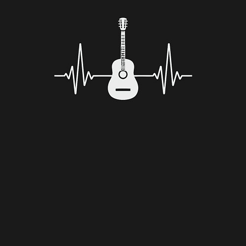 Мужской свитшот Пульс гитарки / Черный – фото 3