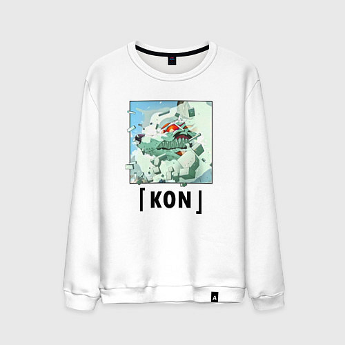Мужской свитшот Кон - призыв лиса / Белый – фото 1