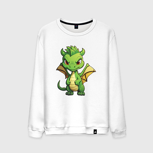 Мужской свитшот Добрый дракон 2024 / Белый – фото 1