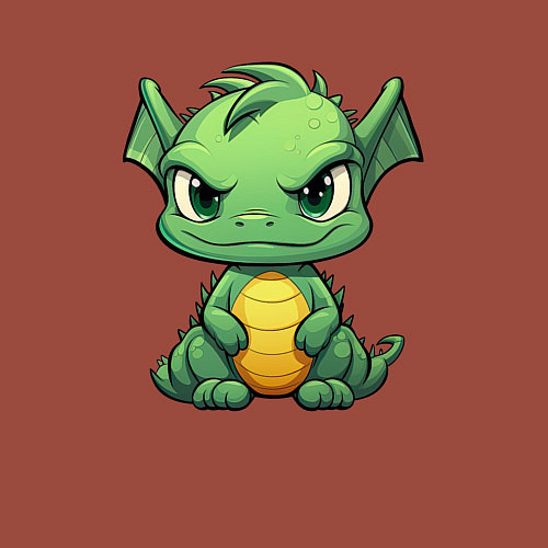 Мужской свитшот Добрый дракон 2024 новый год / Кирпичный – фото 3