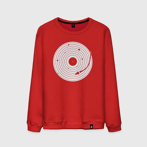Мужской свитшот Vinyl world / Красный – фото 1