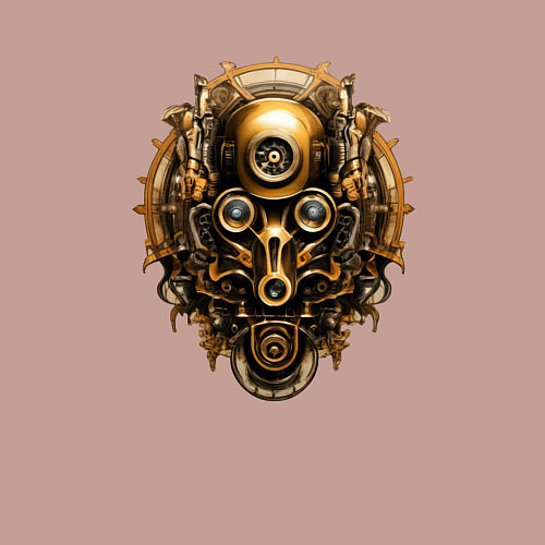 Мужской свитшот Стимпанк маска / Пыльно-розовый – фото 3