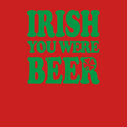 Свитшот хлопковый мужской Irish you were beer, цвет: красный — фото 2