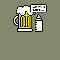 Свитшот хлопковый мужской Я твой отец, цвет: авокадо — фото 2