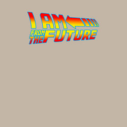 Свитшот хлопковый мужской Я из будущего, цвет: миндальный — фото 2