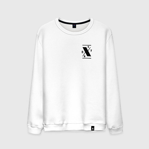 Мужской свитшот Пофиг - антибренд / Белый – фото 1