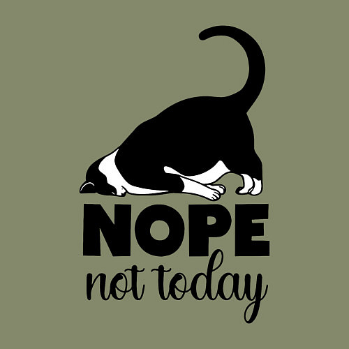 Мужской свитшот Nope - not today / Авокадо – фото 3