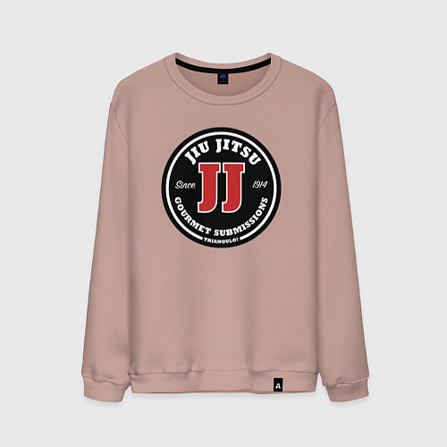 Мужской свитшот Гурман джиу-джитсу / Пыльно-розовый – фото 1