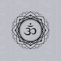 Свитшот хлопковый мужской Сахасрара чакра - символ аюрведы, цвет: меланж — фото 2