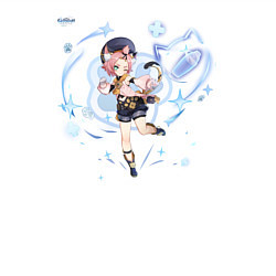 Свитшот хлопковый мужской Диона из Геншин Импакт, цвет: белый — фото 2