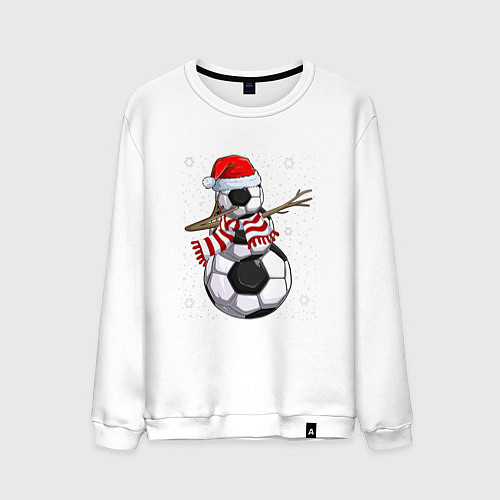 Мужской свитшот Soccer snowman / Белый – фото 1