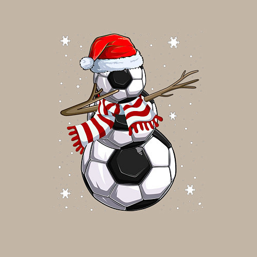 Мужской свитшот Soccer snowman / Миндальный – фото 3