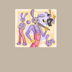 Свитшот хлопковый мужской Джекс Удивительный цифровой цирк, цвет: миндальный — фото 2