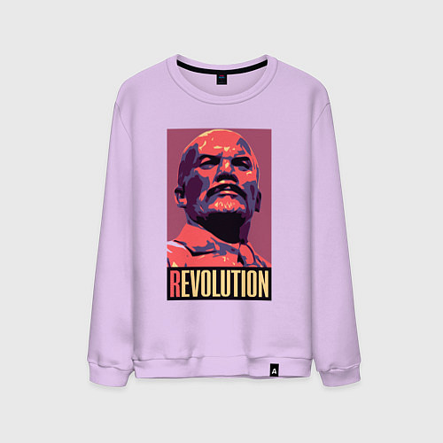 Мужской свитшот Lenin revolution / Лаванда – фото 1