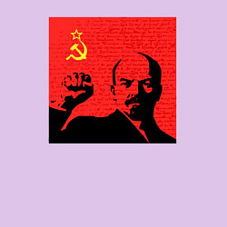 Свитшот хлопковый мужской Lenin in red, цвет: лаванда — фото 2