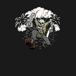 Свитшот хлопковый мужской Old school skeleton, цвет: черный — фото 2