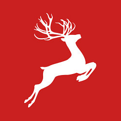 Свитшот хлопковый мужской Новогодний минималистичный олень, цвет: красный — фото 2