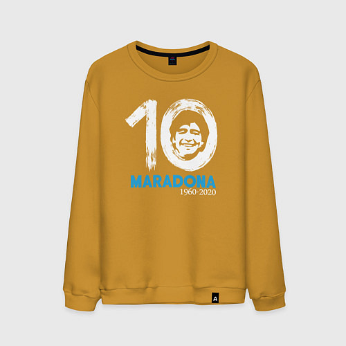 Мужской свитшот Maradona 10 / Горчичный – фото 1