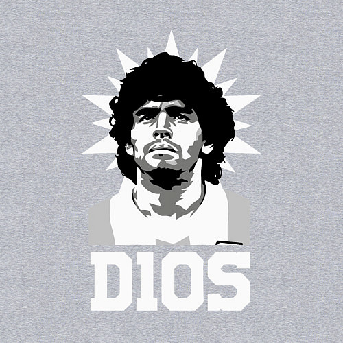 Мужской свитшот Dios Diego Maradona / Меланж – фото 3