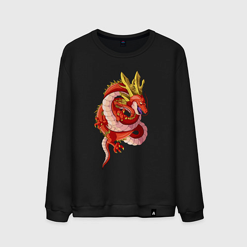 Мужской свитшот Кровавый дракон / Черный – фото 1