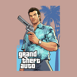 Свитшот хлопковый мужской GTA - Томми Версетти, цвет: пыльно-розовый — фото 2