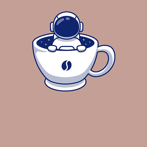 Мужской свитшот Кофе из космоса / Пыльно-розовый – фото 3