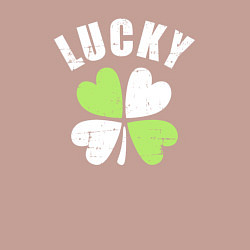 Свитшот хлопковый мужской Lucky day, цвет: пыльно-розовый — фото 2