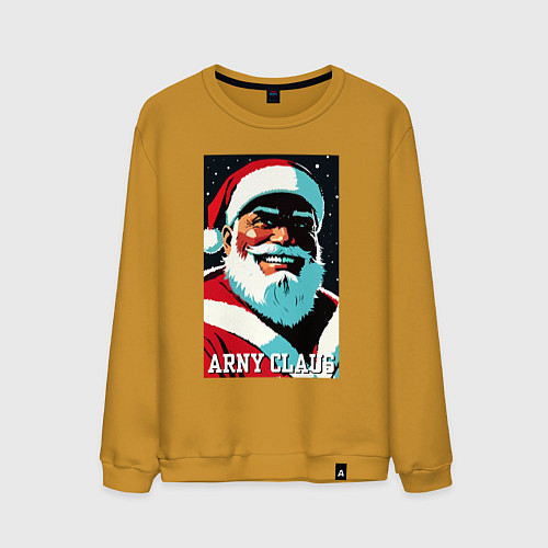 Мужской свитшот Arnold Schwarzenegger - Santa Claus / Горчичный – фото 1