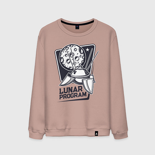 Мужской свитшот Лунная программа / Пыльно-розовый – фото 1