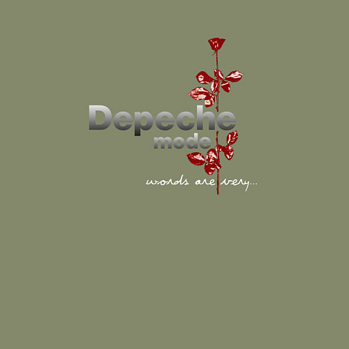 Мужской свитшот Depeche Mode - Words are very / Авокадо – фото 3