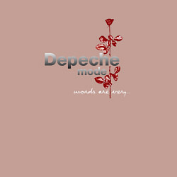 Свитшот хлопковый мужской Depeche Mode - Words are very, цвет: пыльно-розовый — фото 2