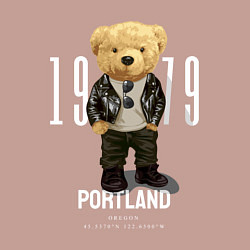 Свитшот хлопковый мужской Плюшевый медведь portland, цвет: пыльно-розовый — фото 2