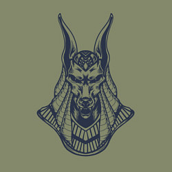 Свитшот хлопковый мужской Анубис древнеегипетский бог, цвет: авокадо — фото 2