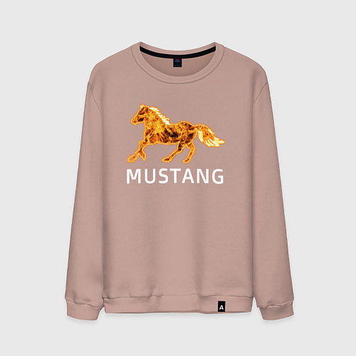 Мужской свитшот Mustang firely art / Пыльно-розовый – фото 1