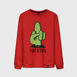 Свитшот хлопковый мужской Fucktus, цвет: красный