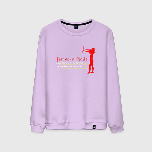 Мужской свитшот Depeche Mode - if you try walking in my shoes / Лаванда – фото 1