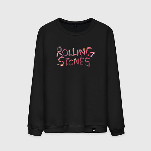 Мужской свитшот The Rolling Stones - logo / Черный – фото 1