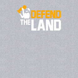 Свитшот хлопковый мужской Defend the land, цвет: меланж — фото 2