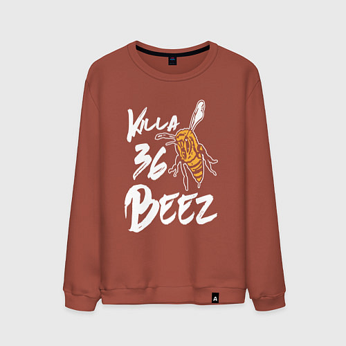 Мужской свитшот Killa beez 36 / Кирпичный – фото 1